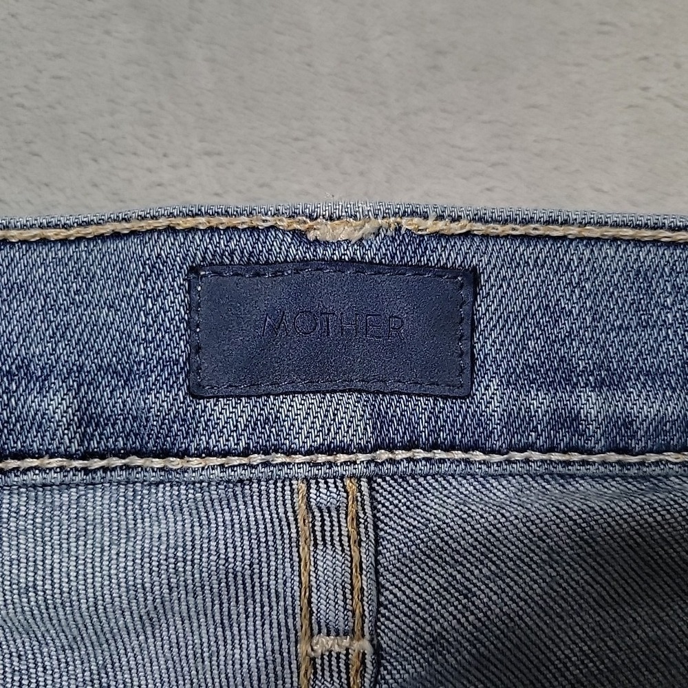 Mother Jeans Womens 31 Blue Insider Crop Step Fray Chatterbox Made In USA - Picture 4 of 11